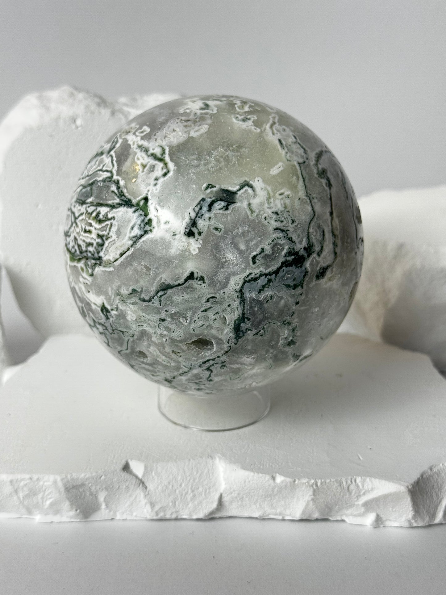 Moss agate – sphere