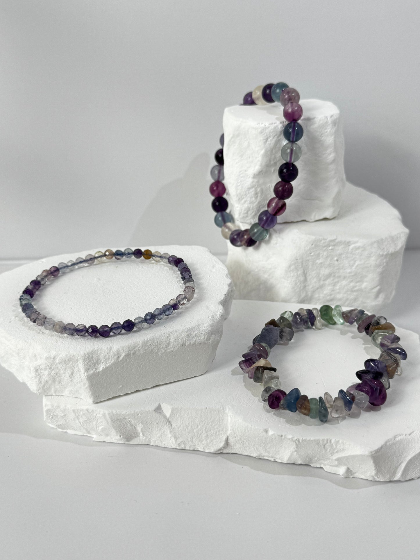 Rainbow Fluorite Bracelet – “When you need clarity, focus, and energetic cleansing”