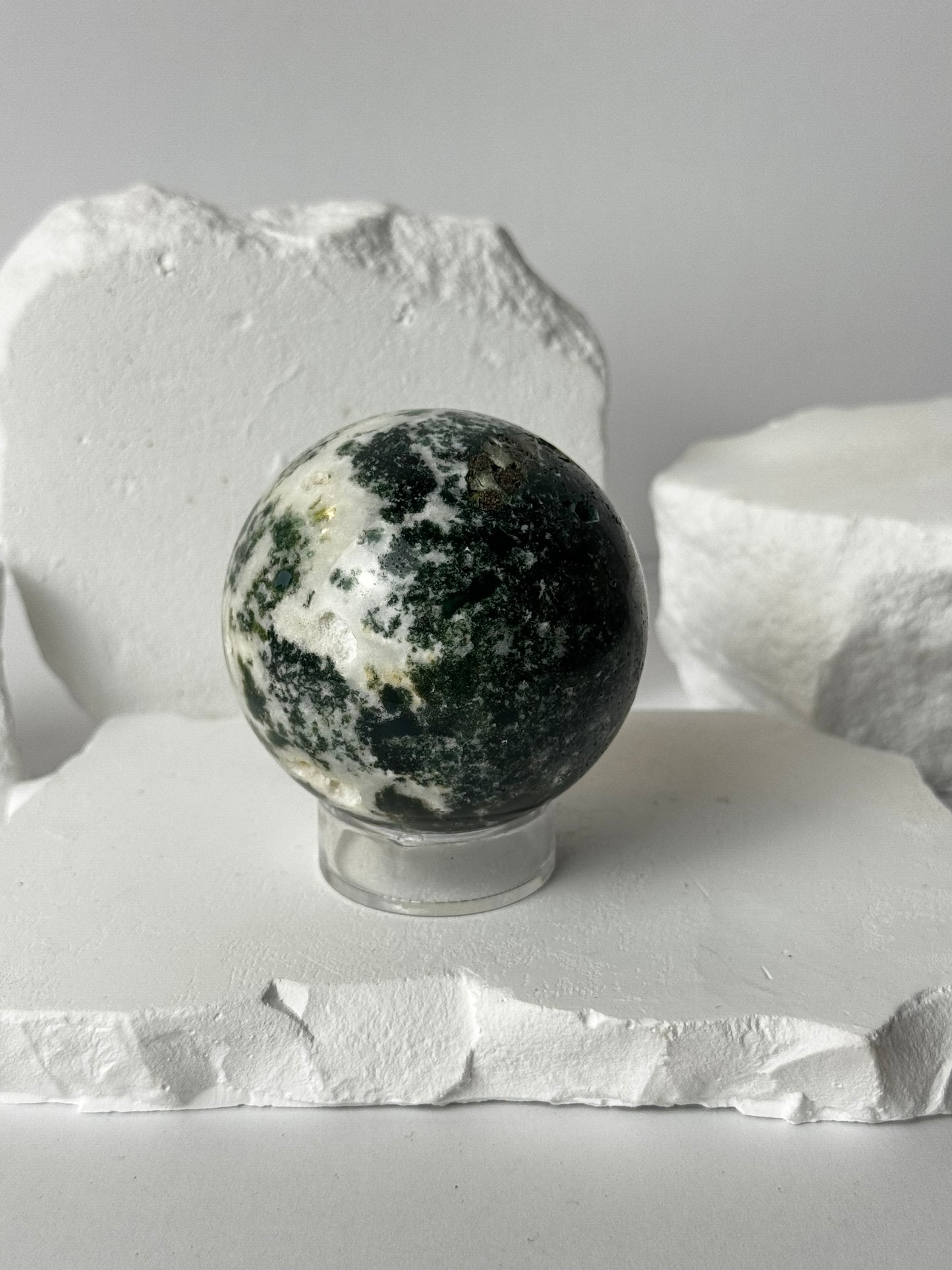 Moss agate – sphere