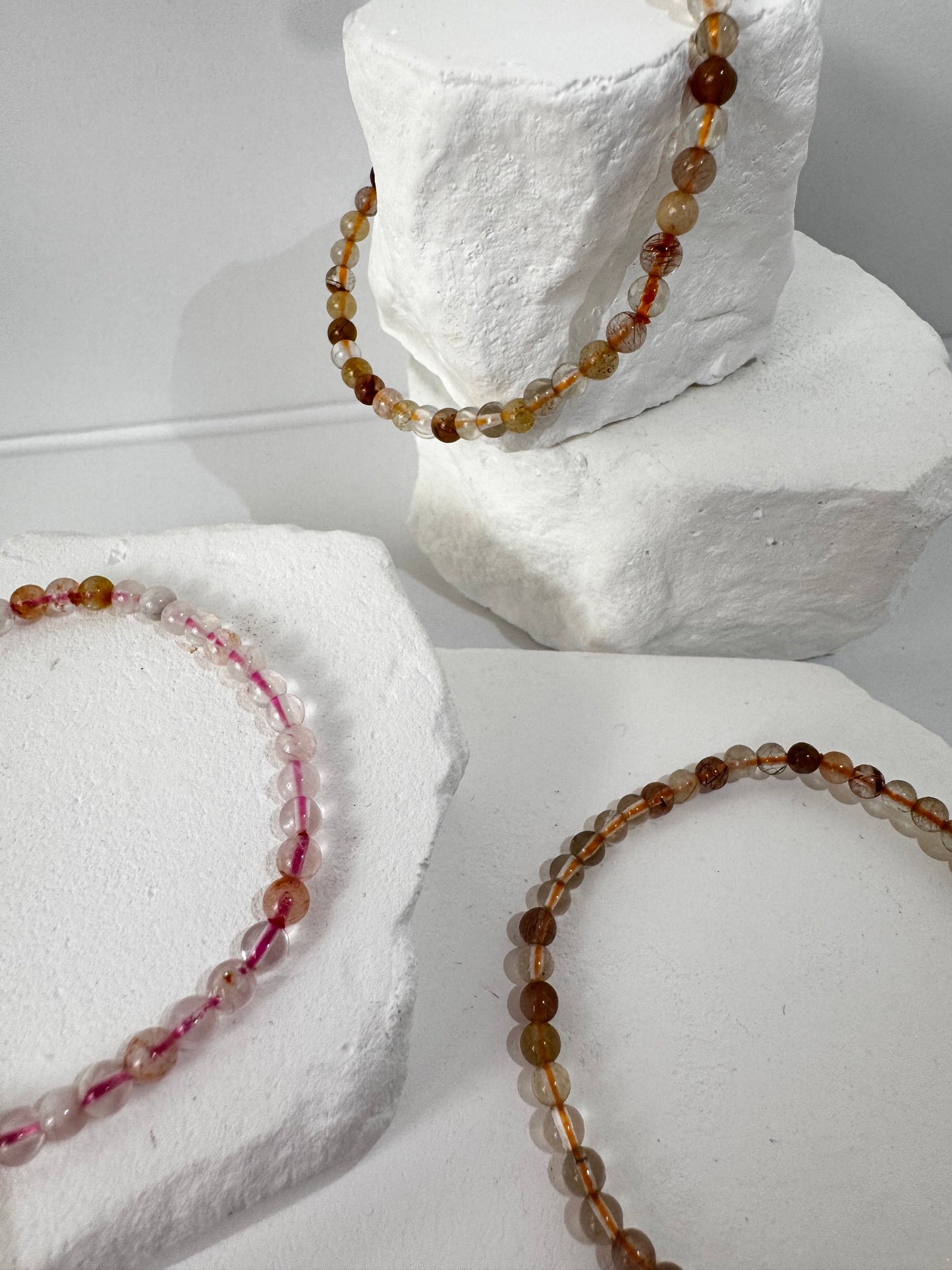 Mixed Rutilated Quartz Bracelet – “If you seek clarity, inspiration, and inner connection”