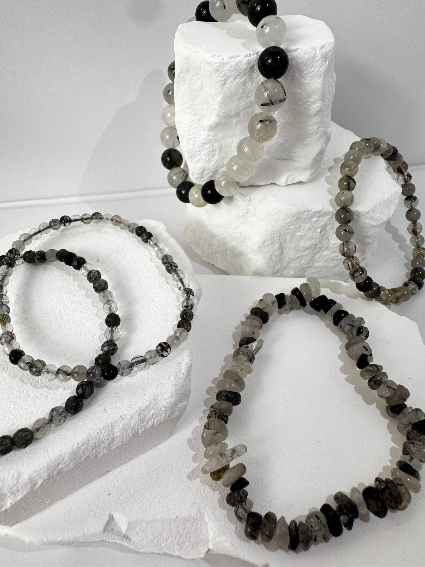 Tourmaline in Quartz Bracelet – “If you seek clarity and protection in a single crystal”