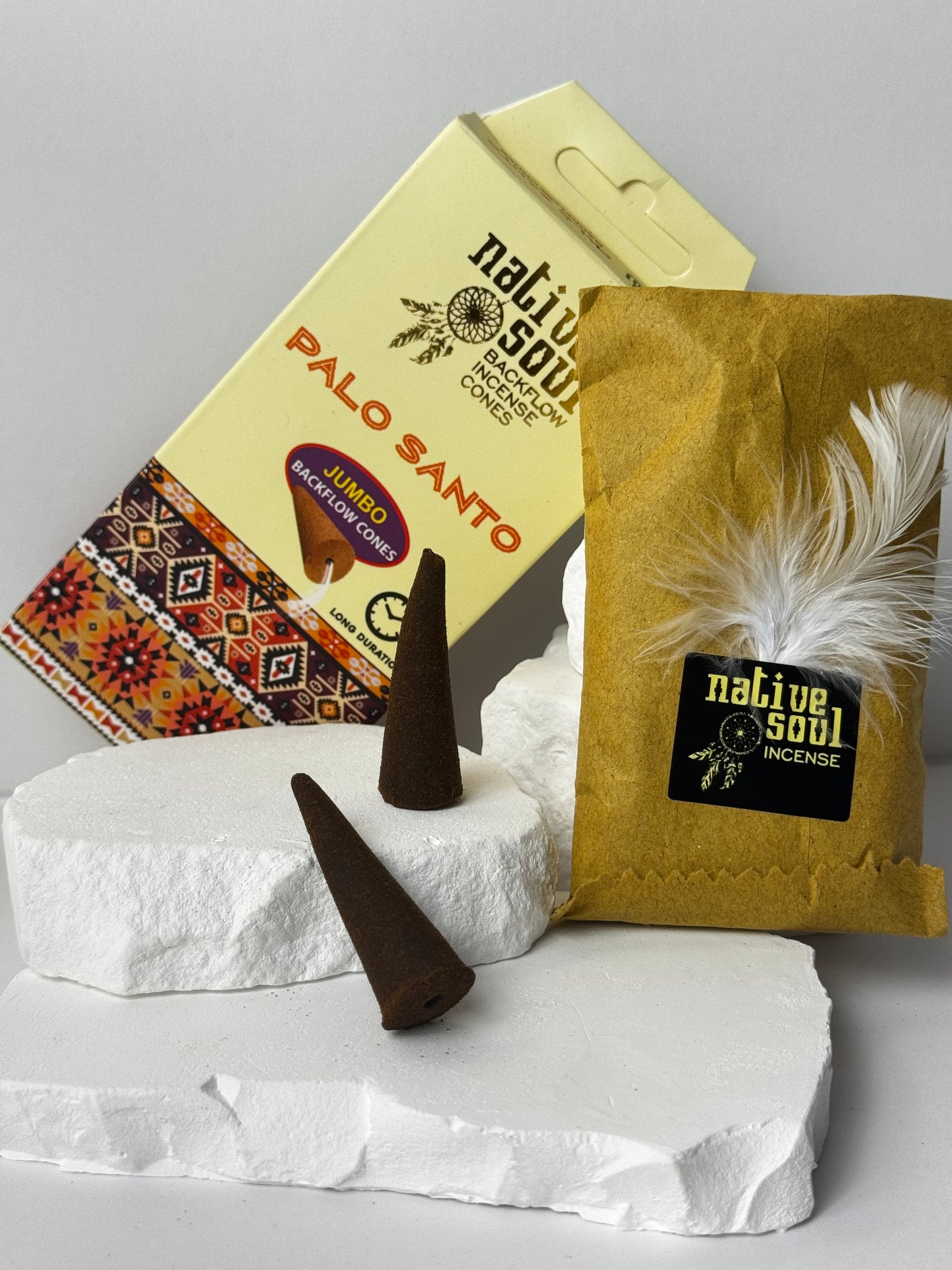 Native Soul – Palo Santo Jumbo Backflow Incense Cones