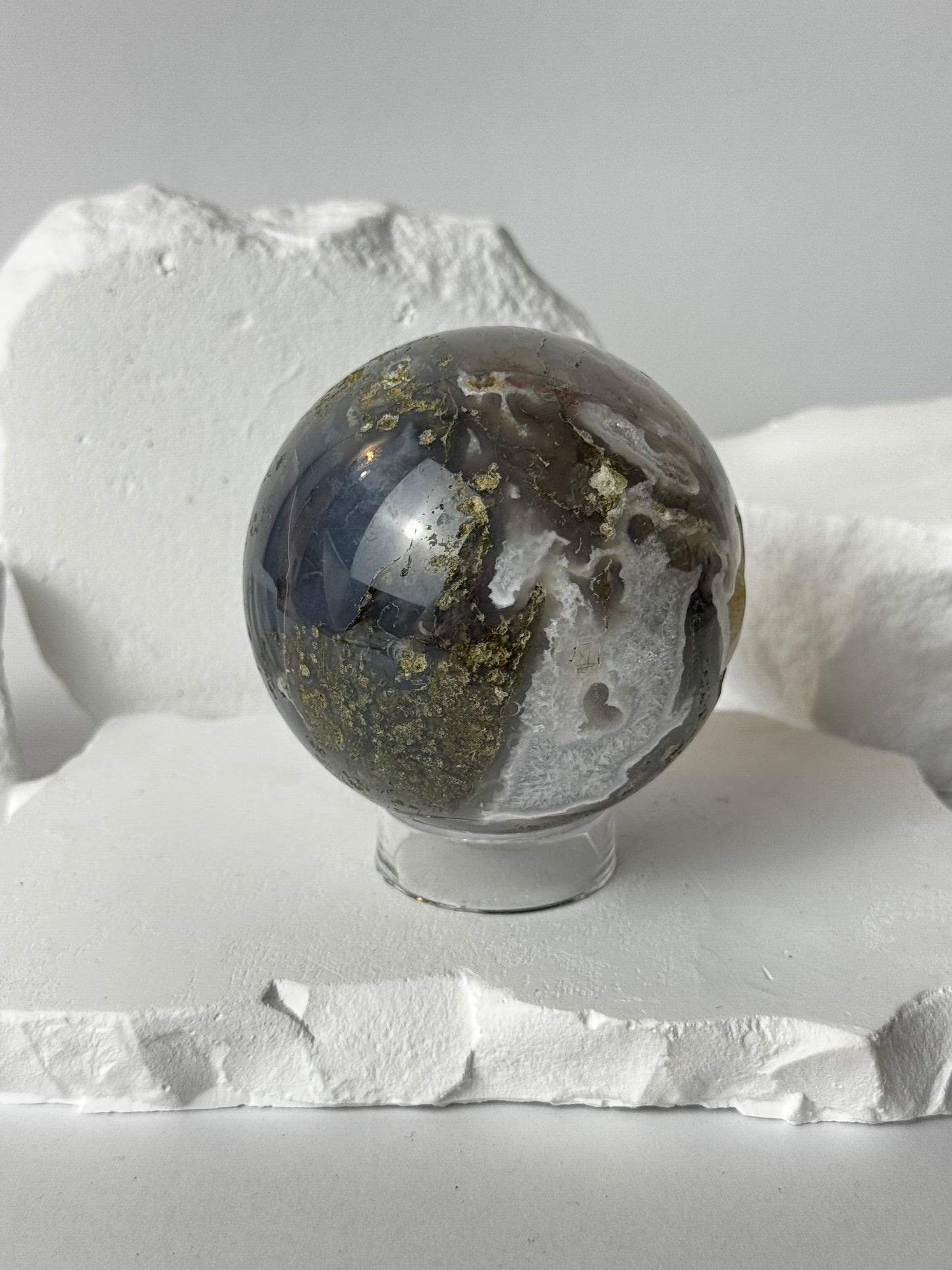 Moss agate – sphere