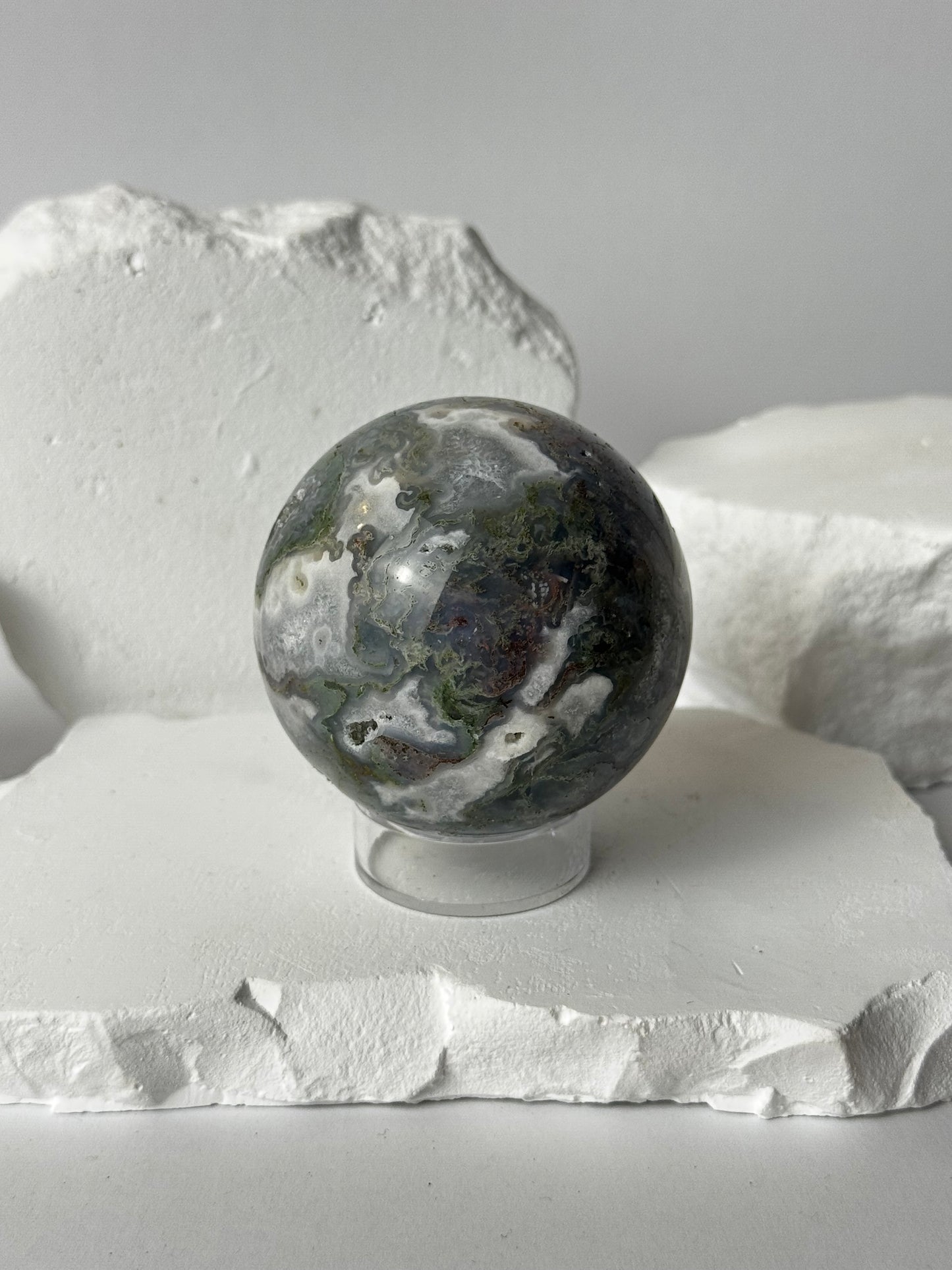 Moss agate – sphere