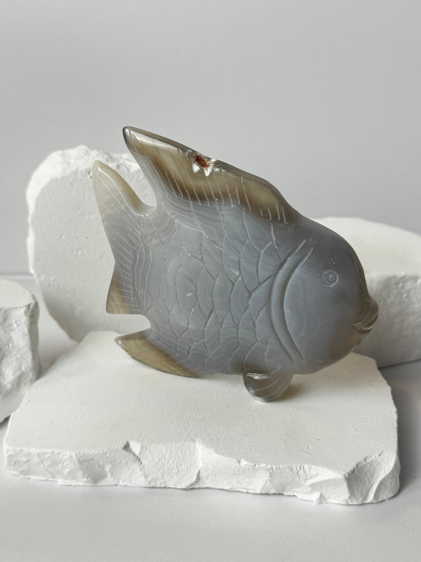 Orca Achat – Fisch Carving