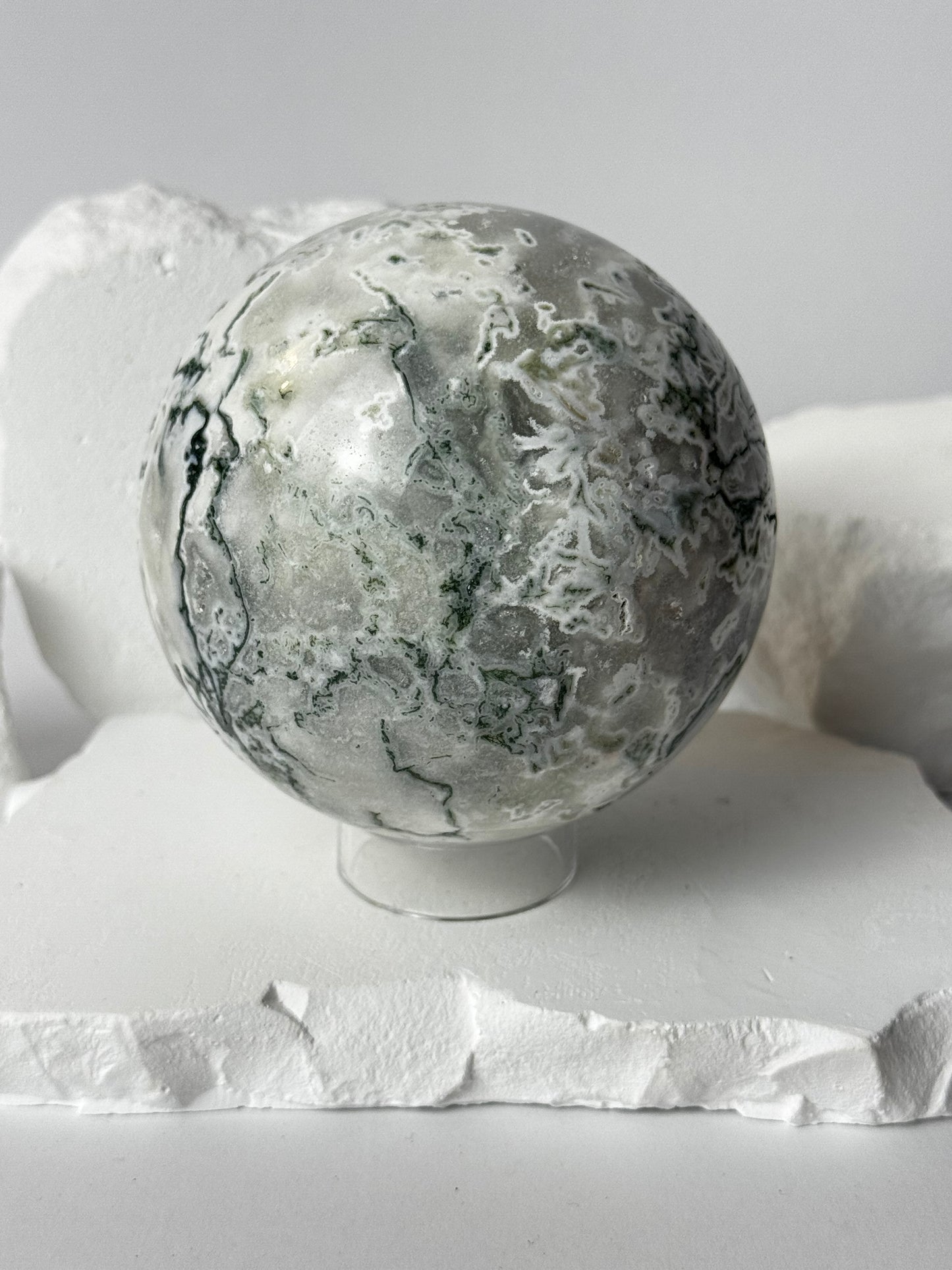 Moss agate – sphere