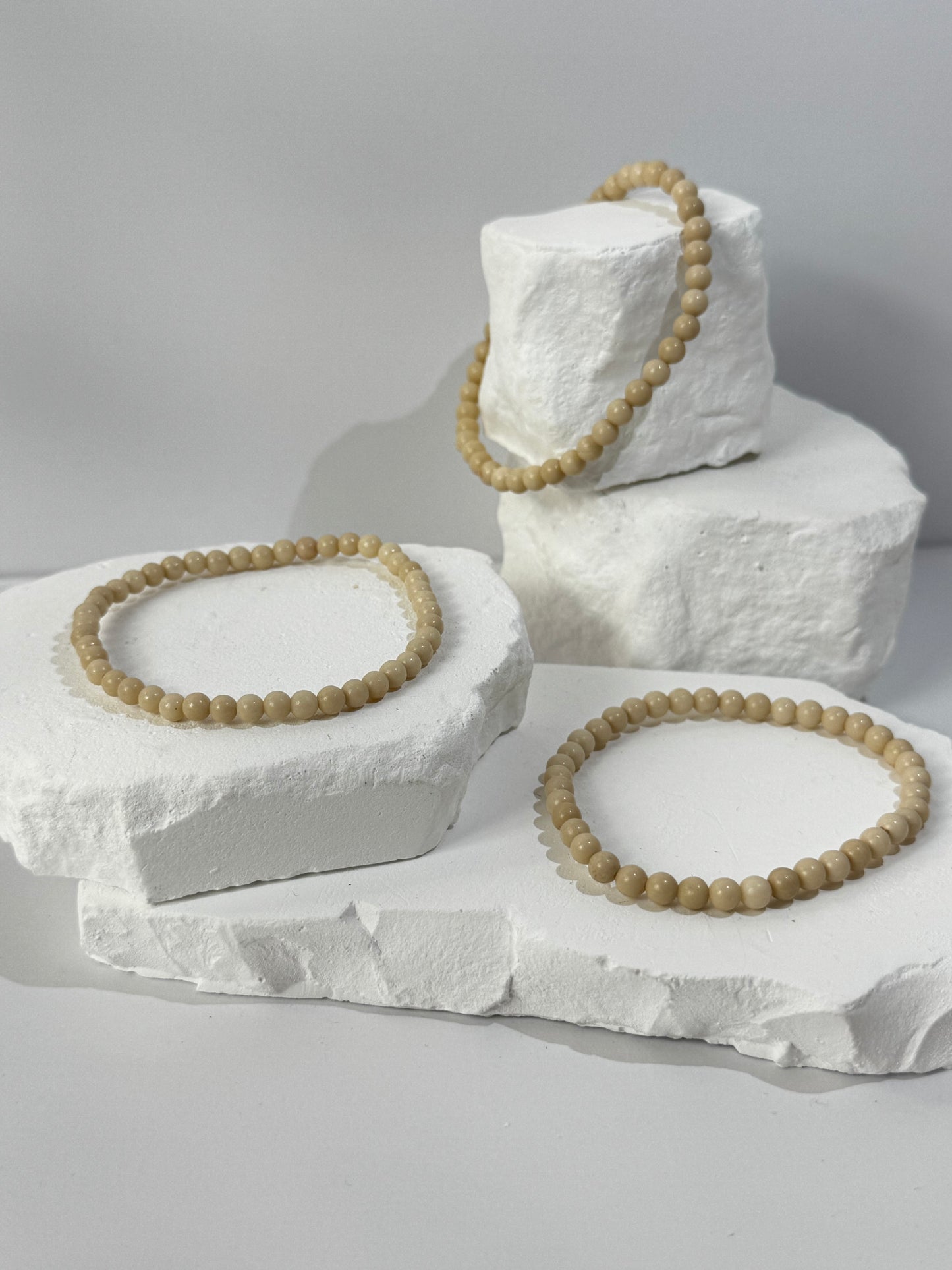 White Petrified Wood Bracelet – “When you seek peace and grounding in stormy times”
