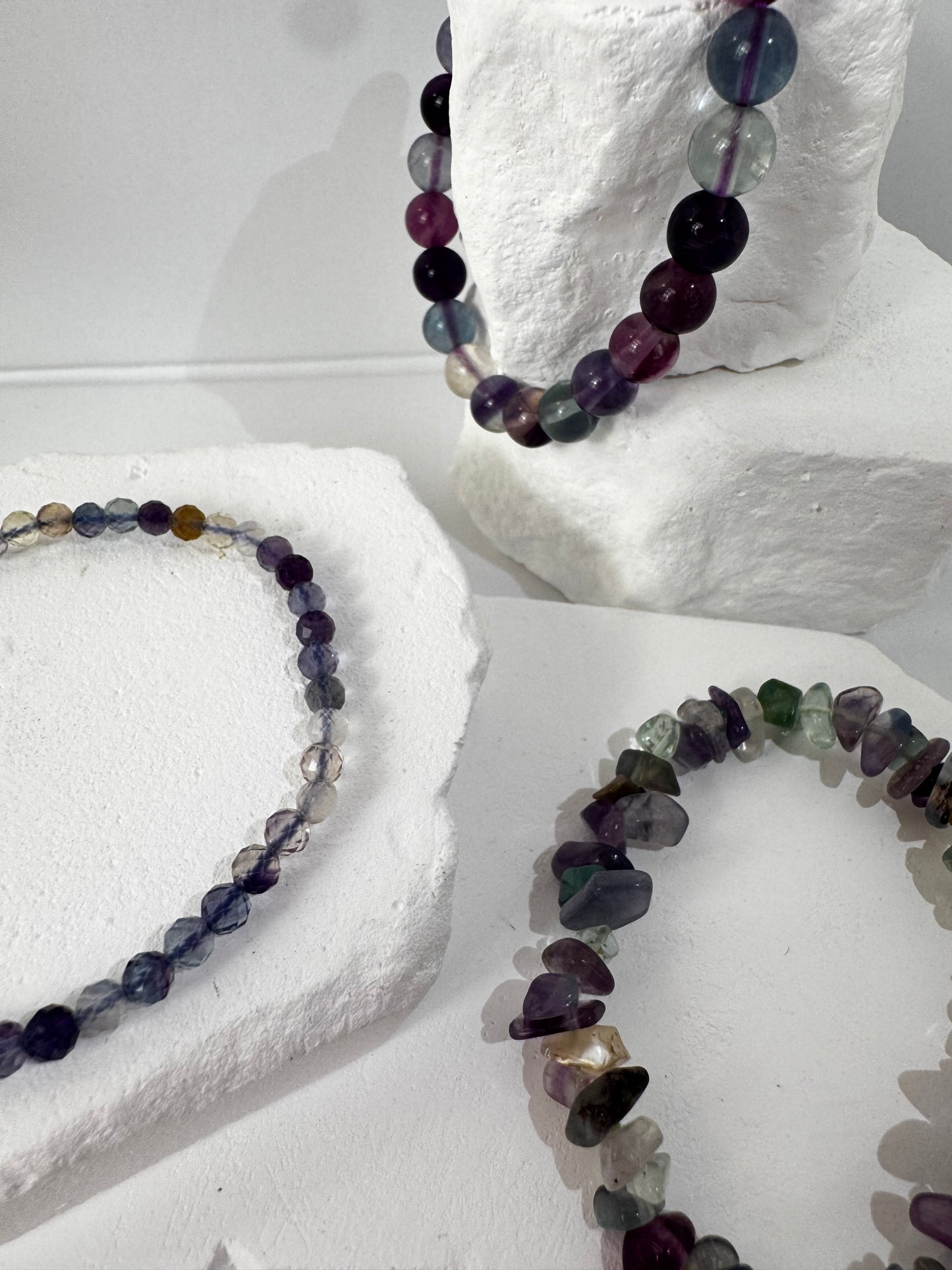 Rainbow Fluorite Bracelet – “When you need clarity, focus, and energetic cleansing”