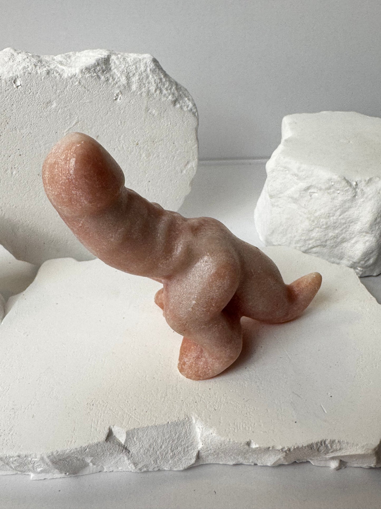 Dino Phallus – Rose Quartz, Obsidian or Pink Andean Opal
