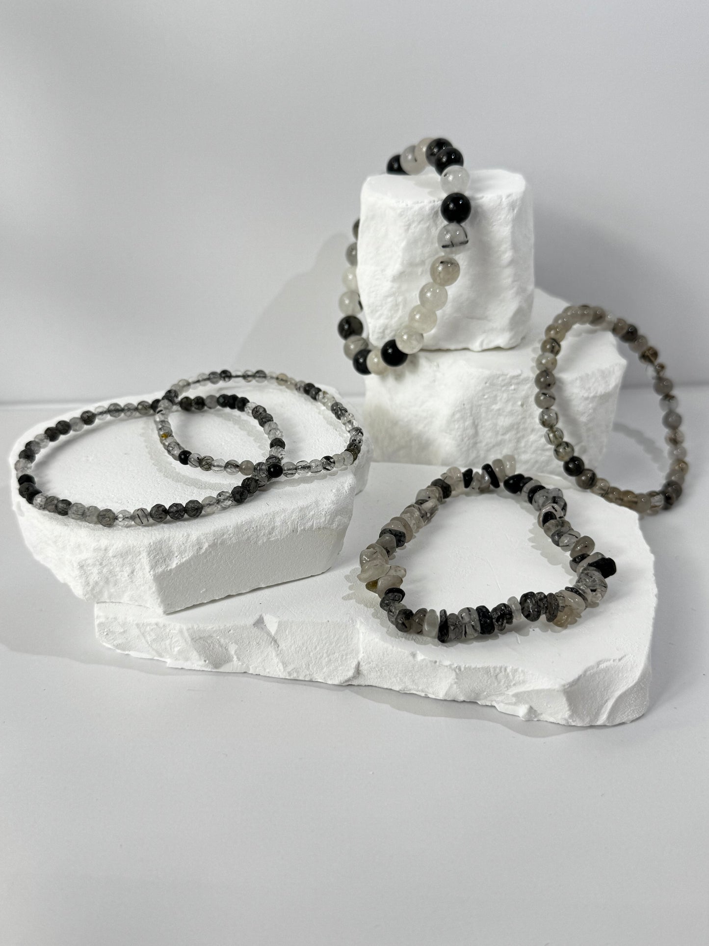 Tourmaline in Quartz Bracelet – “If you seek clarity and protection in a single crystal”