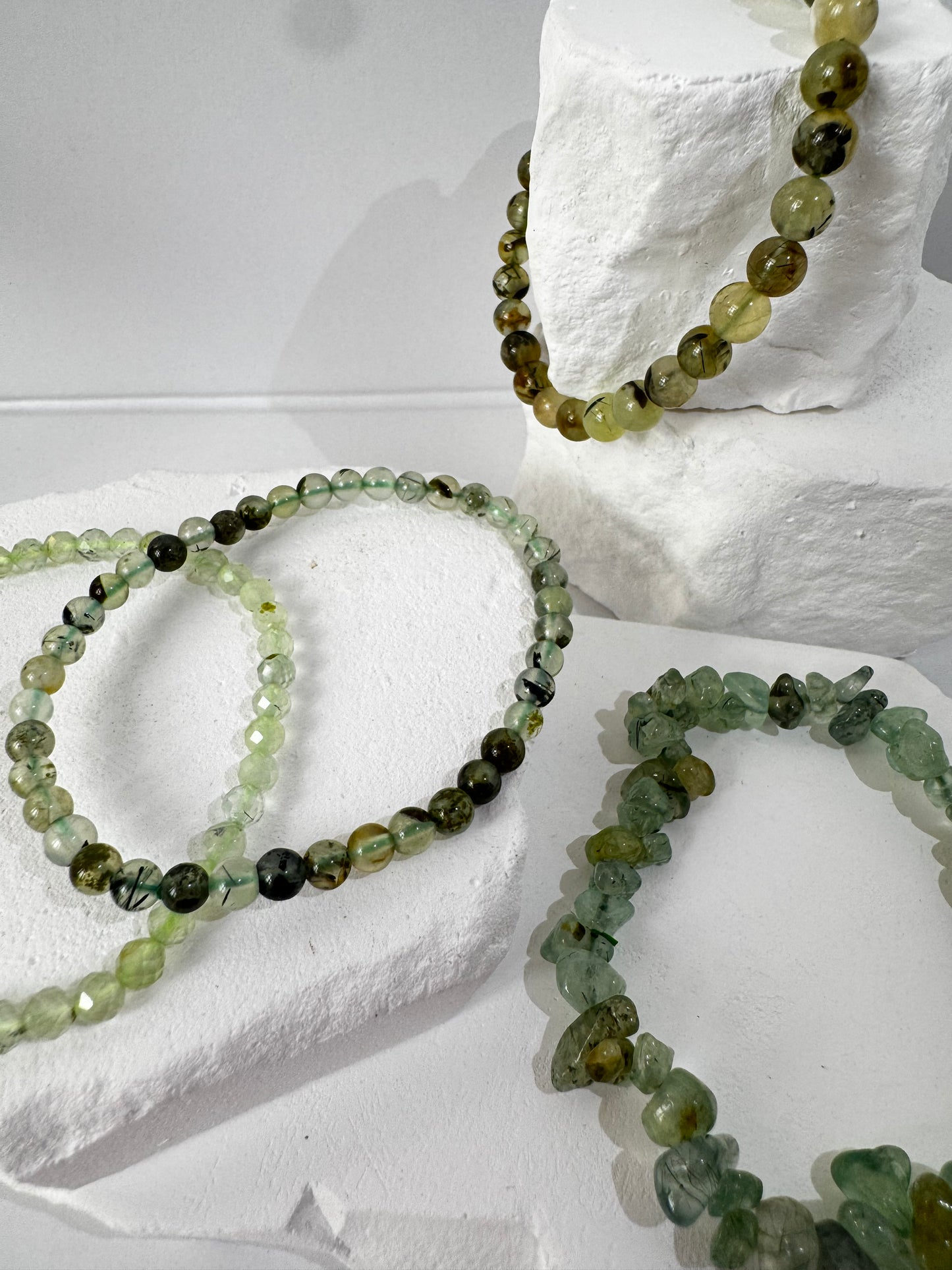 Prehnite Bracelet – “If you seek inner peace, heart healing, and spiritual connection”