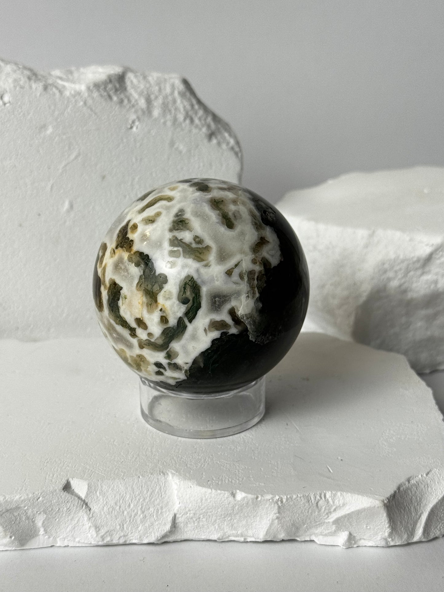 Moss agate – sphere