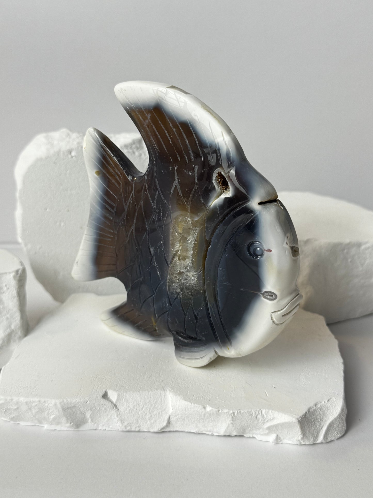 Orca Achat – Fisch Carving