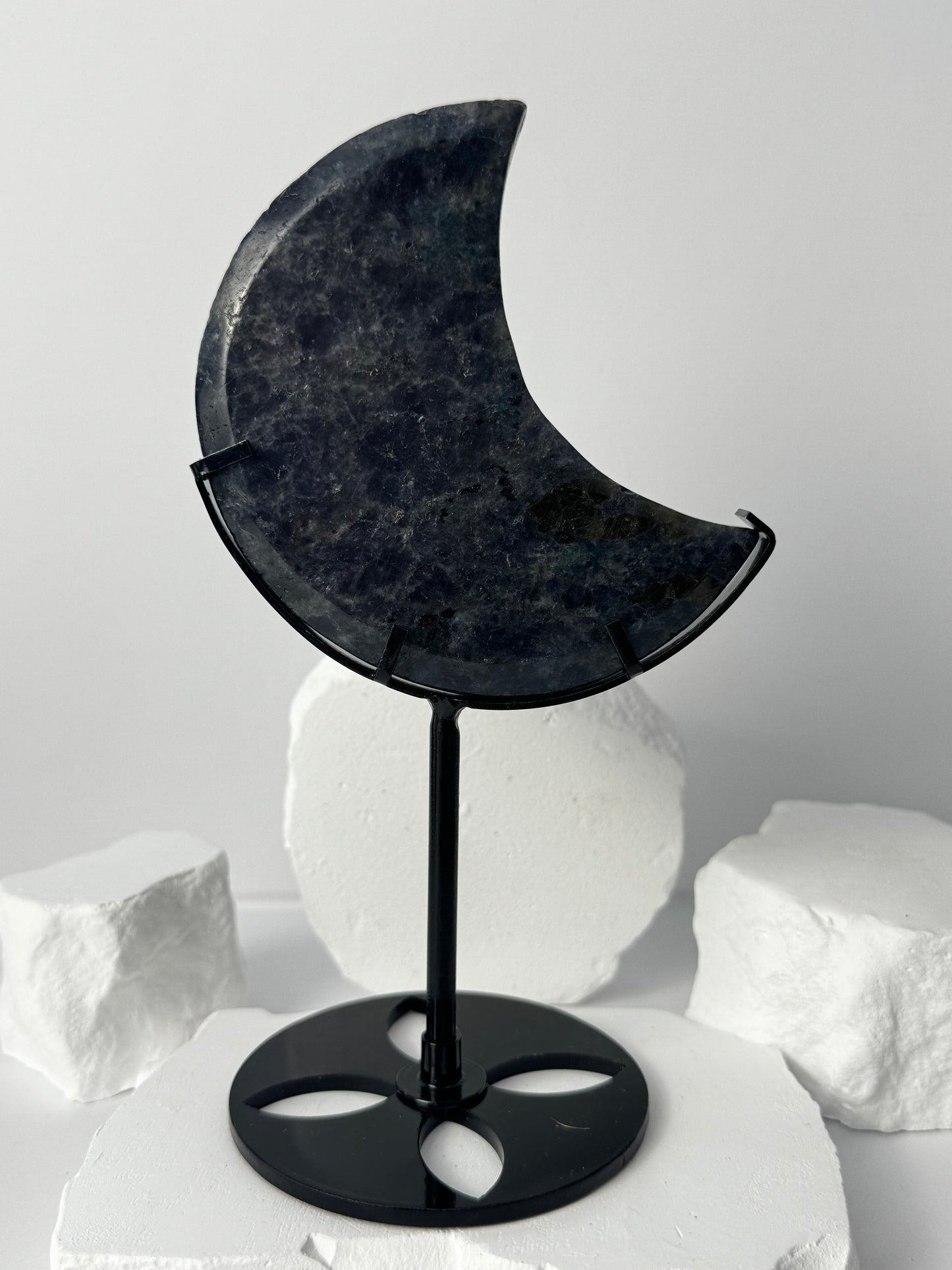 Iolite (Cordierite) Moon – with stand