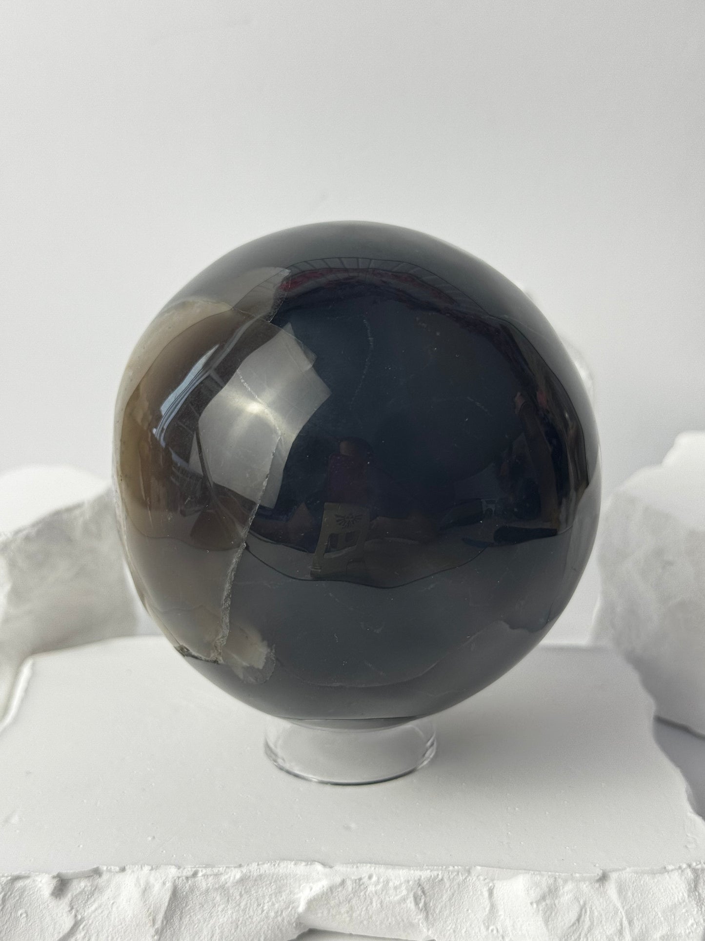 Druzy Agate with Amethyst Sphere