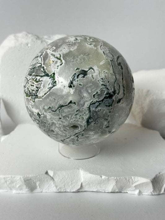 Moss agate – sphere