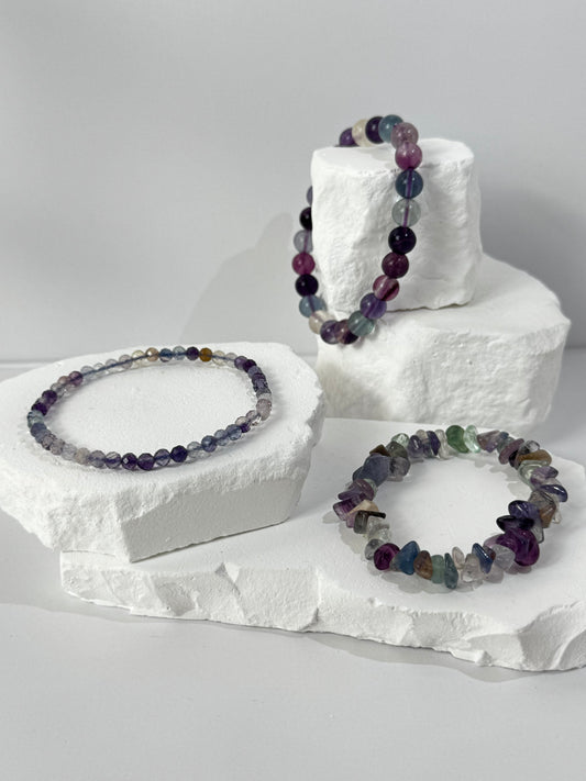 Rainbow Fluorite Bracelet – “When you need clarity, focus, and energetic cleansing”
