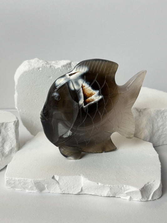 Orca Achat – Fisch Carving