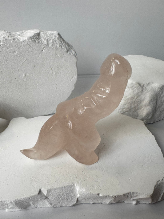 Dino Phallus – Rose Quartz, Obsidian or Pink Andean Opal