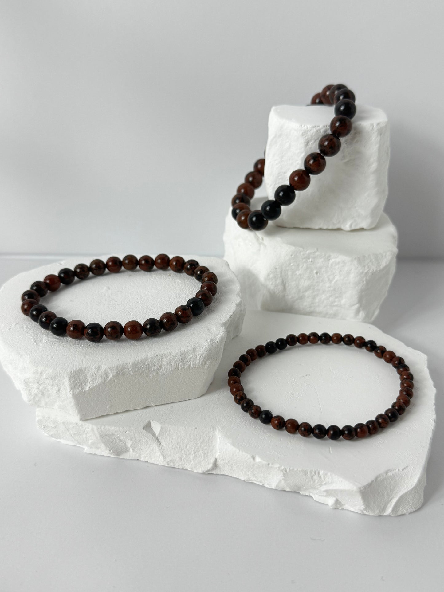 Mahagoni Obsidian Armband – „Wurzeln im Wandel“