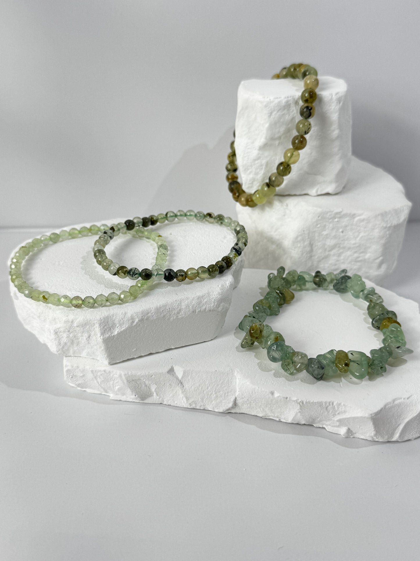 Prehnite Bracelet – “If you seek inner peace, heart healing, and spiritual connection”