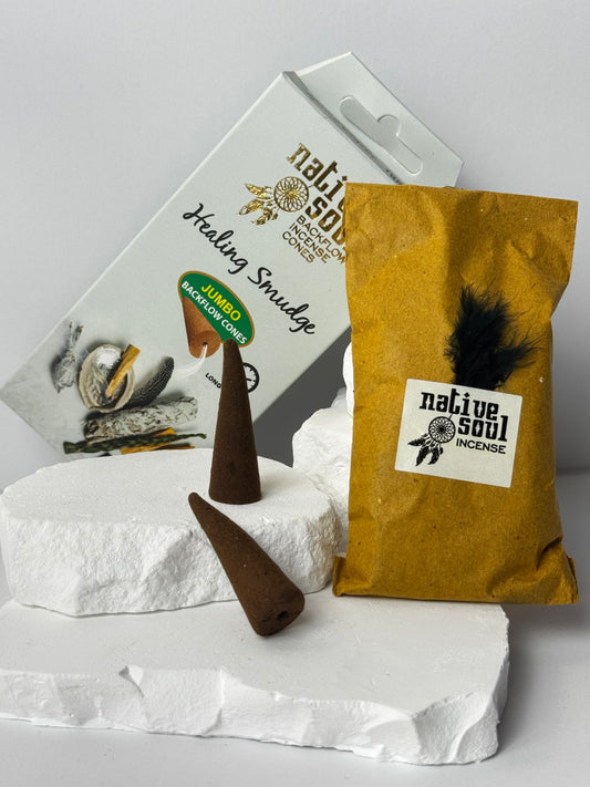 Native Soul Healing Smudge – Jumbo Backflow Incense Cones
