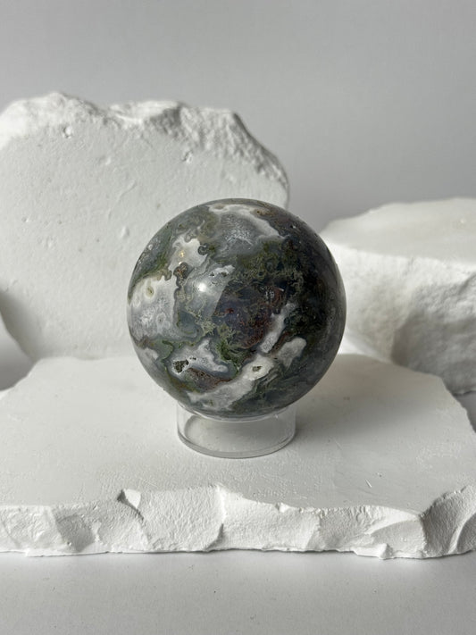 Moss agate – sphere