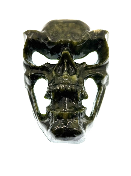 💀 Serpentin Skull Maske – Carving