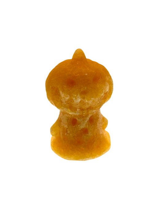 🎃 Oranger Kalzit Kürbisgeist – Carving