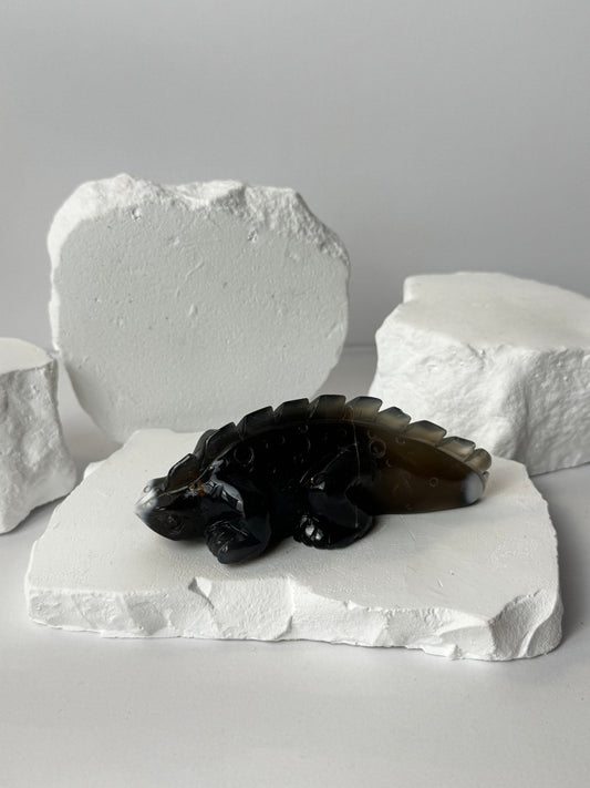 Orca Achat – Echse Carving