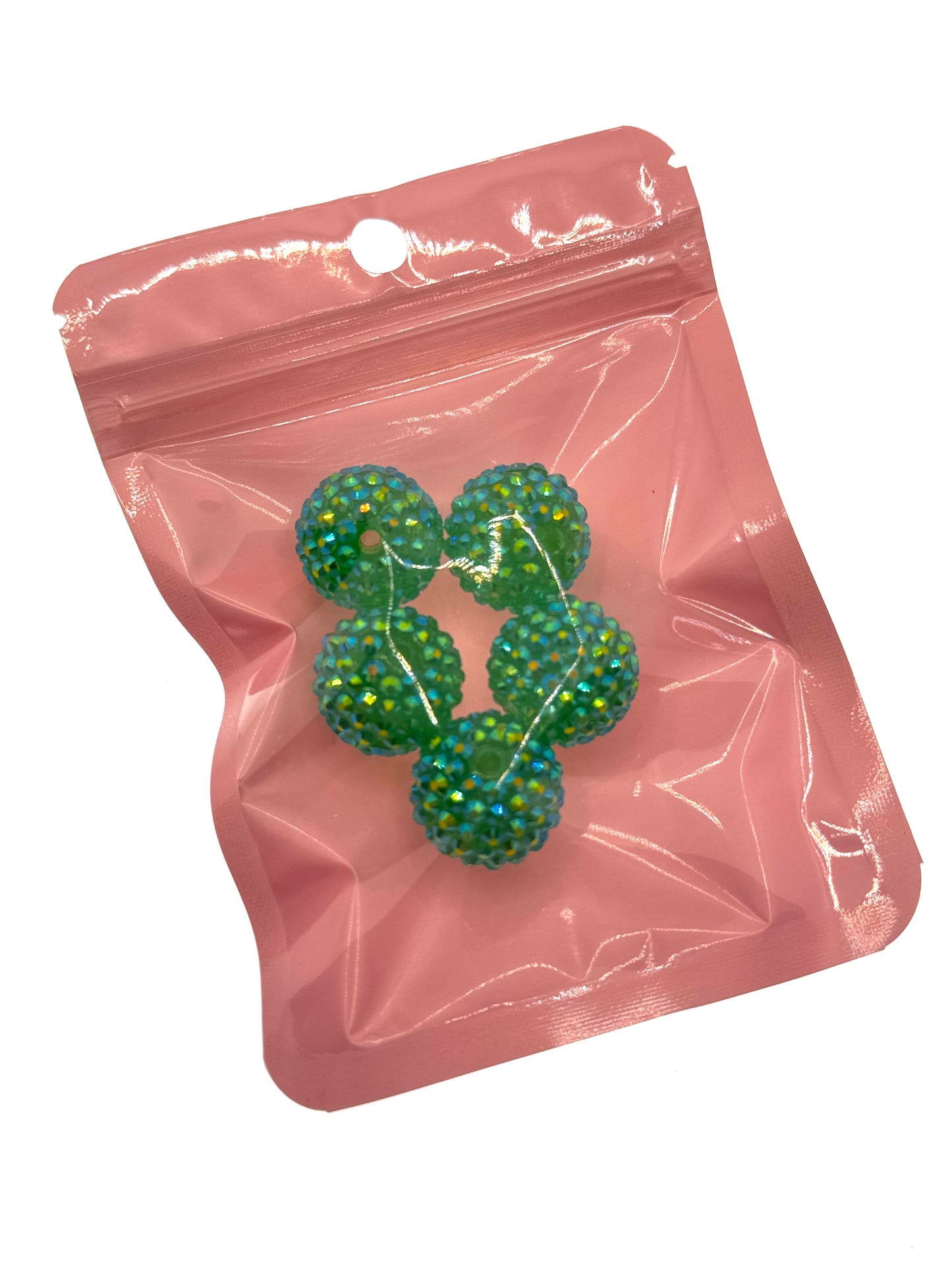 Grüne 20 mm Rhinestone Beads – 5 Stück