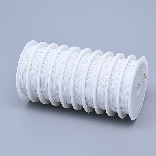 Weißer Stahldraht 0,38mm ca. 30m